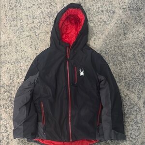 Boys Spyder Black and Red winter coat